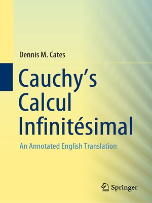 cover image of Cauchy's Calcul Infinitésimal